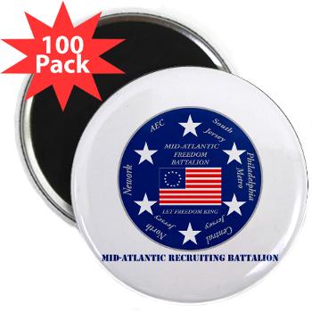 MARB - M01 - 01 - DUI - Mid-Atlantic Recruiting Battalion with Text 2.25" Magnet (100 pack)