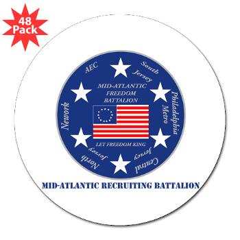 MARB - M01 - 01 - DUI - Mid-Atlantic Recruiting Battalion with Text 3" Lapel Sticker (48 pk)