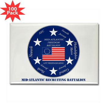MARB - M01 - 01 - DUI - Mid-Atlantic Recruiting Battalion with Text Rectangle Magnet (100 pack)