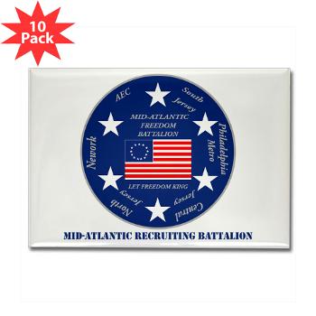 MARB - M01 - 01 - DUI - Mid-Atlantic Recruiting Battalion with Text Rectangle Magnet (10 pack) - Click Image to Close