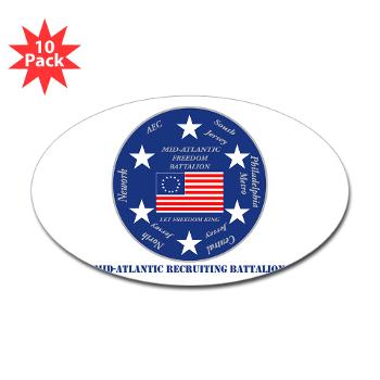 MARB - M01 - 01 - DUI - Mid-Atlantic Recruiting Battalion with Text Sticker (Oval 10 pk)
