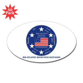 MARB - M01 - 01 - DUI - Mid-Atlantic Recruiting Battalion with Text Sticker (Oval 50 pk)