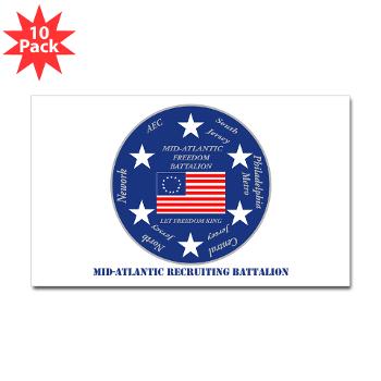 MARB - M01 - 01 - DUI - Mid-Atlantic Recruiting Battalion with Text Sticker (Rectangle 10 pk)