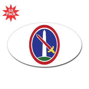 MDW - M01 - 01 - Army Military District of Washington (MDW) with Text - Sticker (Oval 50 pk) - Click Image to Close