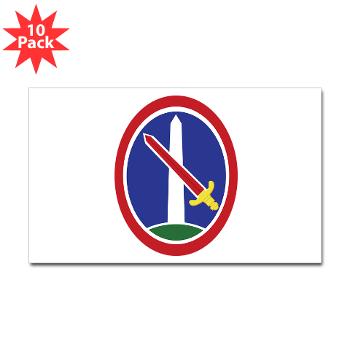 MDW - M01 - 01 - Army Military District of Washington (MDW) with Text - Sticker (Rectangle 10 pk)