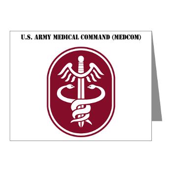 MEDCOM - M01 - 02 - SSI - U.S. Army Medical Command (MEDCOM) with Text - Note Cards (Pk of 20) - Click Image to Close