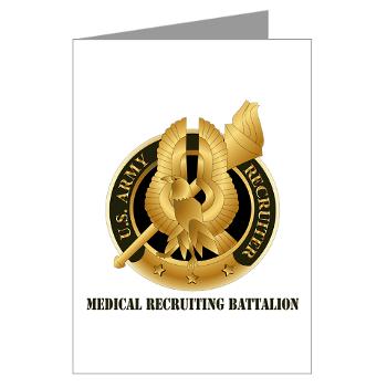MEDRB - M01 - 02 - DUI - Medical Recruiting Battalion with Text - Greeting Cards (Pk of 10) - Click Image to Close