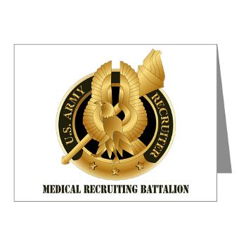 MEDRB - M01 - 02 - DUI - Medical Recruiting Battalion with Text - Note Cards (Pk of 20) - Click Image to Close