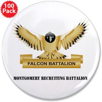 MGRB - M01 - 01 - DUI - Montgomery Recruiting Battalion with Text - 3.5" Button (100 pack)