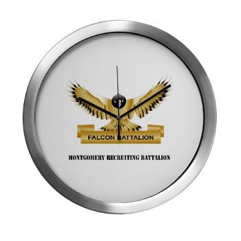 MGRB - M01 - 03 - DUI - Montgomery Recruiting Battalion with Text - Modern Wall Clock
