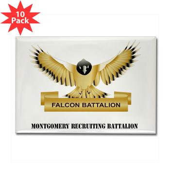 MGRB - M01 - 01 - DUI - Montgomery Recruiting Battalion with Text - Rectangle Magnet (10 pack) - Click Image to Close