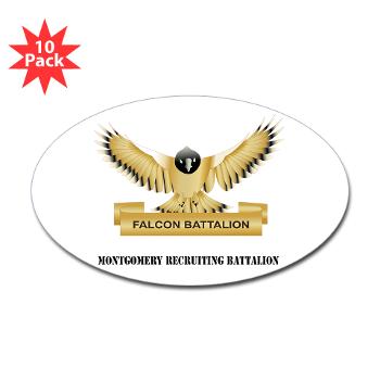 MGRB - M01 - 01 - DUI - Montgomery Recruiting Battalion with Text - Sticker (Oval 10 pk)