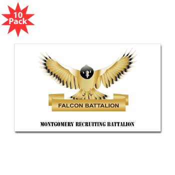 MGRB - M01 - 01 - DUI - Montgomery Recruiting Battalion with Text - Sticker (Rectangle 10 pk)