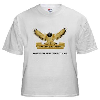 MGRB - A01 - 04 - DUI - Montgomery Recruiting Battalion with Text - White T-Shirt