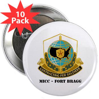 MICCFB - M01 - 01 - DUI - MICC - Fort Bragg with Text - 2.25" Button (10 pack) - Click Image to Close