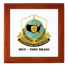 MICCFB - M01 - 03 - DUI - MICC - Fort Bragg with Text - Keepsake Box