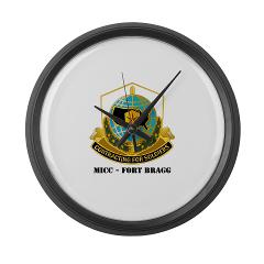 MICCFB - M01 - 03 - DUI - MICC - Fort Bragg with Text - Large Wall Clock