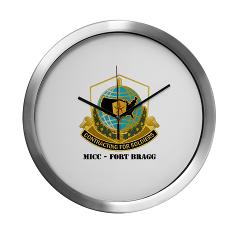MICCFB - M01 - 03 - DUI - MICC - Fort Bragg with Text - Modern Wall Clock