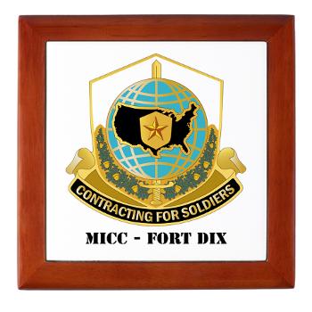 MICCFD - M01 - 03 - DUI - MICC - FORT DIX with Text - Keepsake Box
