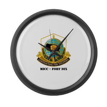 MICCFD - M01 - 03 - DUI - MICC - FORT DIX with Text - Large Wall Clock