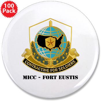 MICCFE - M01 - 01 - MICC - FORT EUSTIS with Text - 3.5" Button (100 pack)