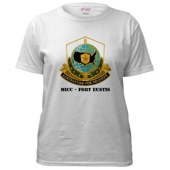 MICCFE - A01 - 04 - MICC - FORT EUSTIS with Text - Women's T-Shirt - Click Image to Close
