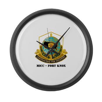 MICCFK - M01 - 03 - MICC - FORT KNOX with Text Large Wall Clock
