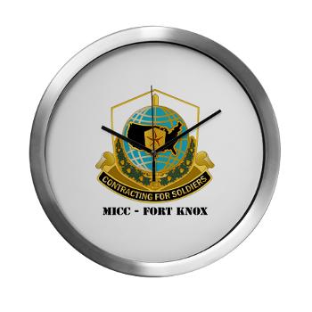 MICCFK - M01 - 03 - MICC - FORT KNOX with Text Modern Wall Clock