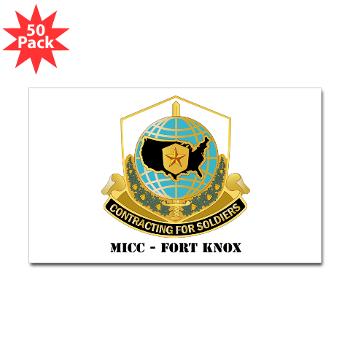 MICCFK - M01 - 01 - MICC - FORT KNOX with Text Sticker (Rectangle 50 pk)