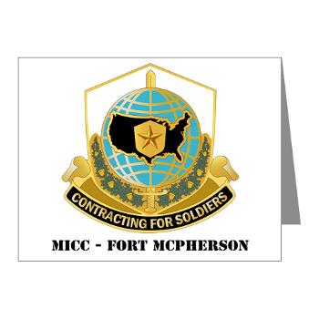 MICCFM - M01 - 02 - MICC - FORT MCPHERSON with Text - Note Cards (Pk of 20)