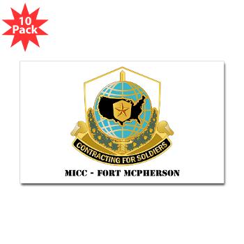 MICCFM - M01 - 01 - MICC - FORT MCPHERSON with Text - Sticker (Rectangle 10 pk) - Click Image to Close