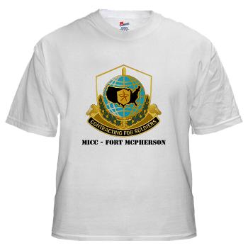 MICCFM - A01 - 04 - MICC - FORT MCPHERSON with Text - White T-Shirt