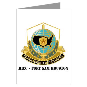 MICCFSH - M01 - 02 - MICC - FORT SAM HOUSTON with Text Greeting Cards (Pk of 20) - Click Image to Close