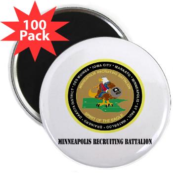 MINNEAPOLIS - M01 - 01 - DUI - Minneapolis Recruiting Bn with text - 2.25" Magnet (100 pack)