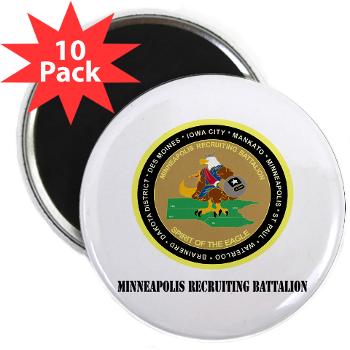 MINNEAPOLIS - M01 - 01 - DUI - Minneapolis Recruiting Bn with text - 2.25" Magnet (10 pack) - Click Image to Close