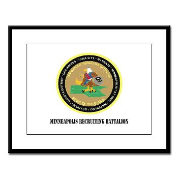 MINNEAPOLIS - M01 - 02 - DUI - Minneapolis Recruiting Bn with text - Large Framed Print