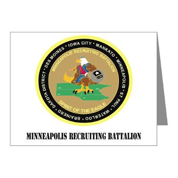 MINNEAPOLIS - M01 - 02 - DUI - Minneapolis Recruiting Bn with text - Note Cards (Pk of 20)