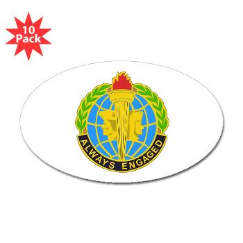 MIRC - M01 - 01 - DUI - Military Intelligence Readiness Command - Sticker (Oval 10 pk) - Click Image to Close