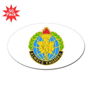 MIRC - M01 - 01 - DUI - Military Intelligence Readiness Command - Sticker (Oval 50 pk) - Click Image to Close