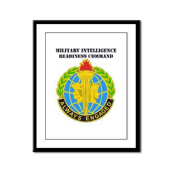 MIRC - M01 - 02 - DUI - Military Intelligence Readiness Command with text - Framed Panel Print