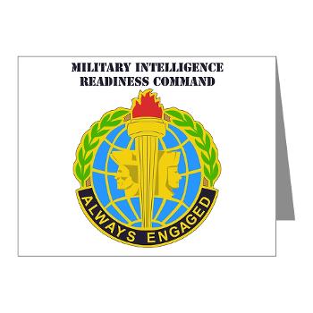 MIRC - M01 - 02 - DUI - Military Intelligence Readiness Command with text - Note Cards (Pk of 20) - Click Image to Close