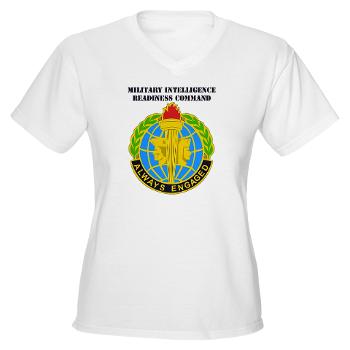 MIRC - A01 - 04 - DUI - Military Intelligence Readiness Command with text - Women's V-Neck T-Shirt