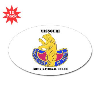 MOARNG - M01 - 01 - DUI - MISSOURI ARMY NATIONAL GUARD WITH TEXT - Sticker (Oval 10 pk)