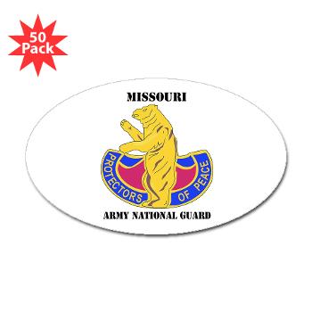 MOARNG - M01 - 01 - DUI - MISSOURI ARMY NATIONAL GUARD WITH TEXT - Sticker (Oval 50 pk) - Click Image to Close
