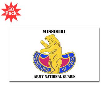 MOARNG - M01 - 01 - DUI - MISSOURI ARMY NATIONAL GUARD WITH TEXT - Sticker (Rectangle 50 pk)