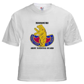 MOARNG - A01 - 04 - DUI - MISSOURI ARMY NATIONAL GUARD WITH TEXT - White T-Shirt