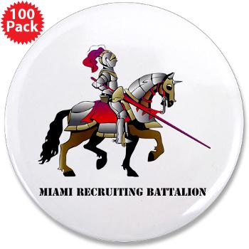 MRB - M01 - 01 - DUI - Miami Recruiting Battalion with Text - 3.5" Button (100 pack)