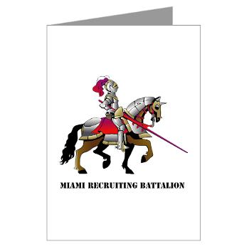 MRB - M01 - 02 - DUI - Miami Recruiting Battalion with Text - Greeting Cards (Pk of 10)