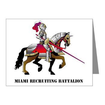 MRB - M01 - 02 - DUI - Miami Recruiting Battalion with Text - Note Cards (Pk of 20) - Click Image to Close