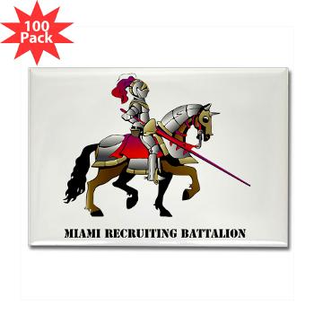 MRB - M01 - 01 - DUI - Miami Recruiting Battalion with Text - Rectangle Magnet (100 pack)